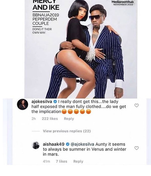 Here is Joke Silva's view about this photo shoot of Mercy and Ike