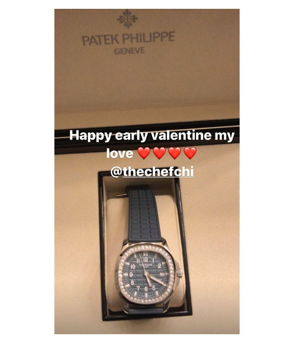 Davido gifts Chioma a Patek Philips Wrist Watch worth thousands of Dollars