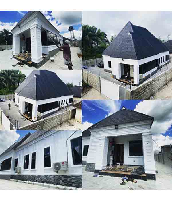 Music artist, erigga shares photos of his uncompleted mansion